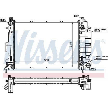 NISSEN Nissens Radiator, 64034A 64034A